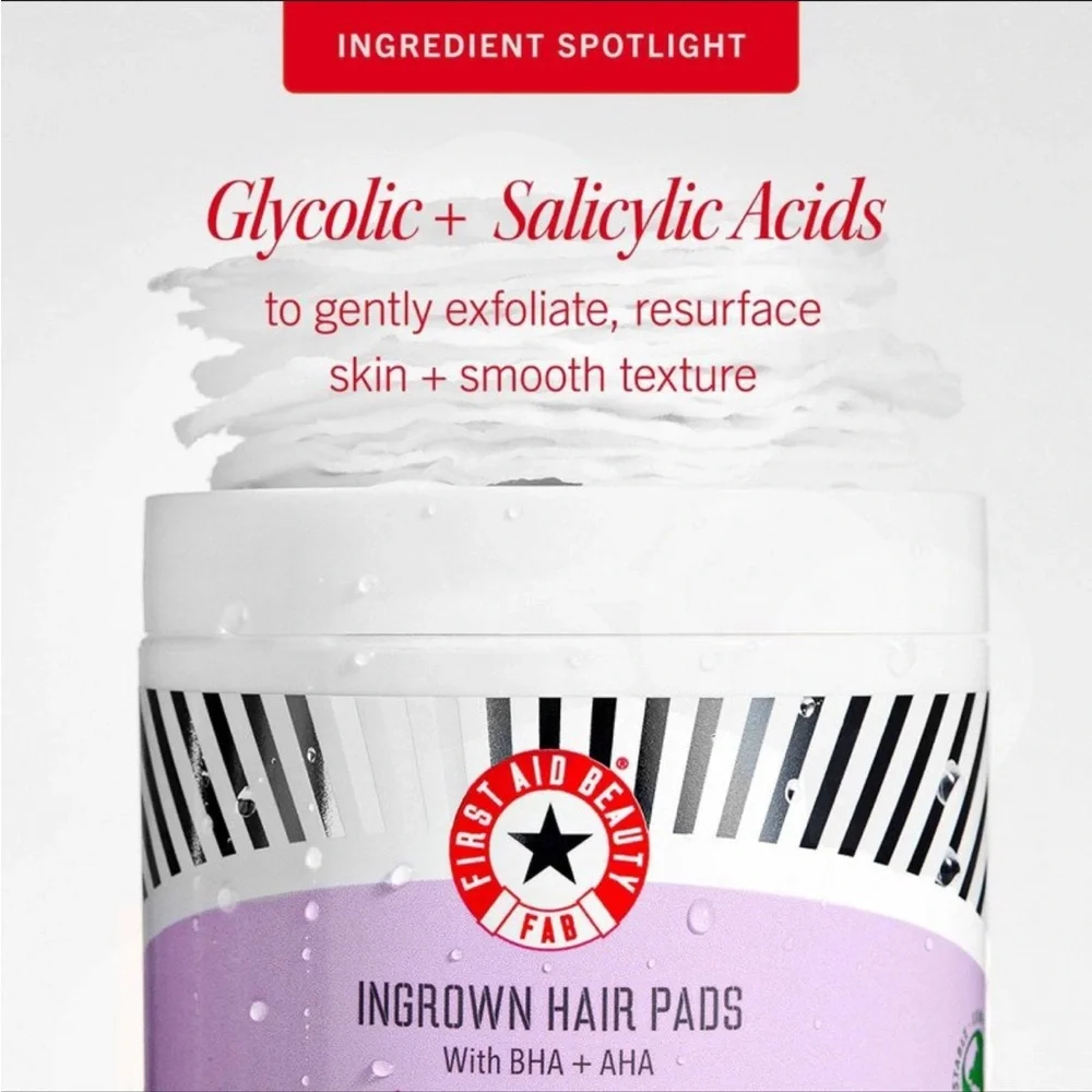 New First Aid Beauty Ingrown Hair Pads Sensitive Skin Clean Beauty cruelty free